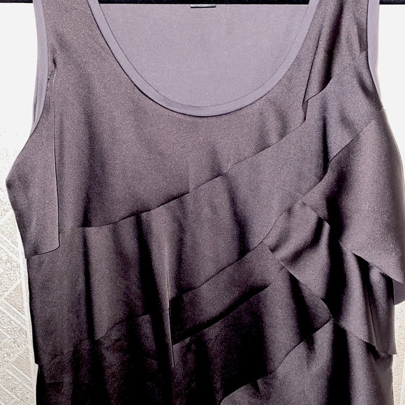 Ann Taylor sleek steel gray top - Picture 3 of 5
